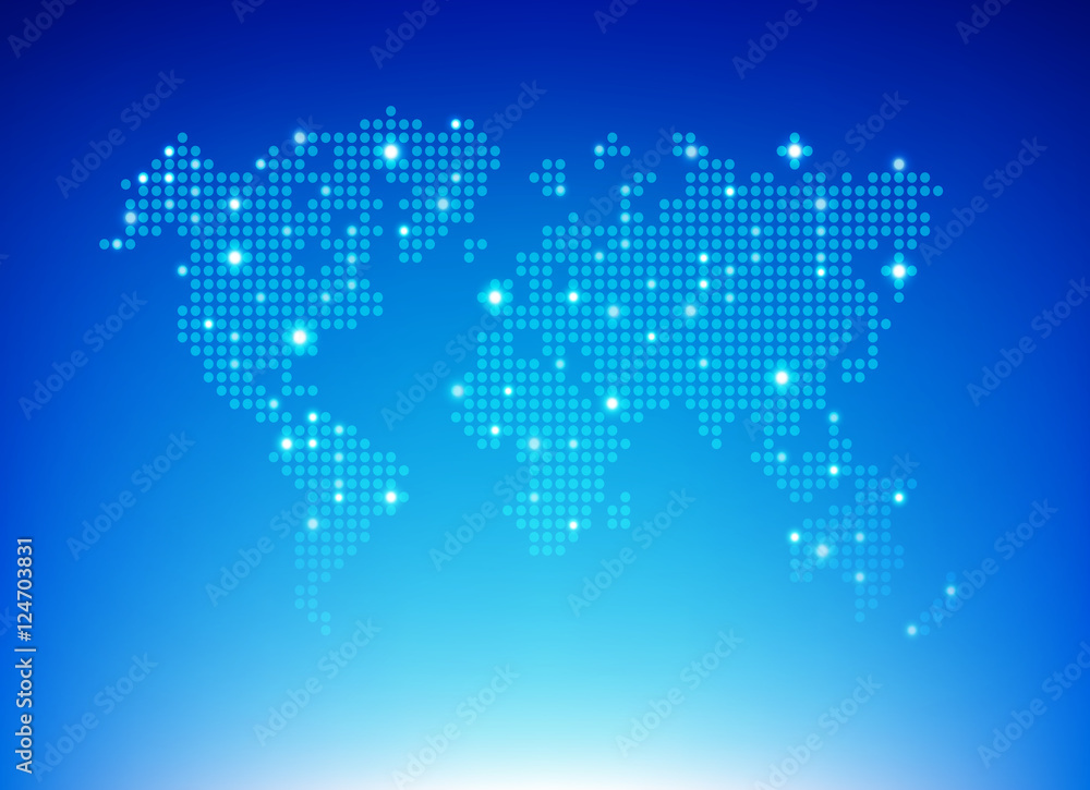 Poster abstract background dot worldmap glow lighting element vector il