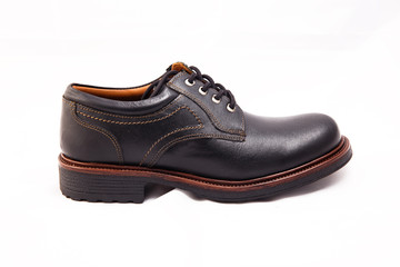 black leather shoes