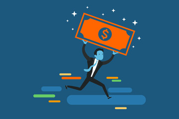 Money and business graphic design, vector illustration