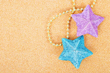 Fototapeta na wymiar Star glitter decorate for christmas.