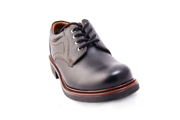 black leather shoes
