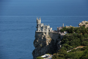 Swallow's Nest Castle in the village of Gaspra. The castle is located on the southern coast of...