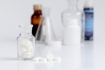 bottled pills in doctor's office no one