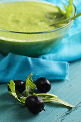 Olives and pesto sauce