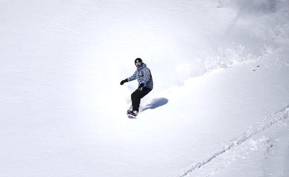 Snowboarder on the slope