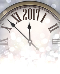 Fototapeta na wymiar 2017 New Year shining background.
