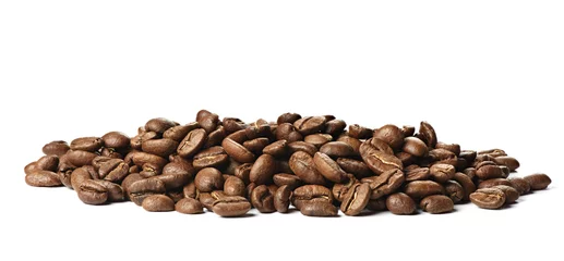 Poster pile of roasted coffee beans © spaxiax