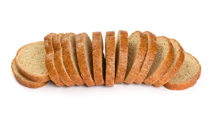 sliced bread isolated on white