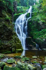 Fototapete Wasserfall Kamienczyk, der höchste Wasserfall im polnischen Teil des Riesengebirges, in der Nähe von Szklarska Poreba. © cegli