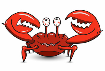 Funny Cartoon Crab