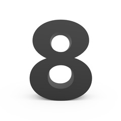 dark grey number 8
