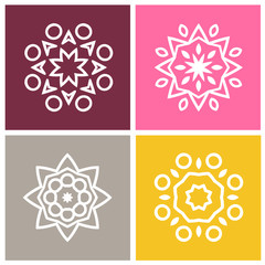 Mandala. Vintage decorative elements. Set of beautiful ethnic, oriental ornament