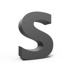 Naklejka premium Grey letter S