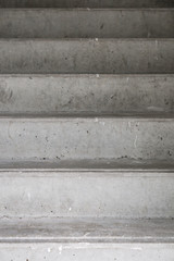 step of concrete stair on a top and front view