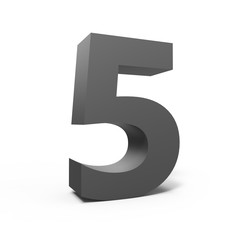left grey number 5