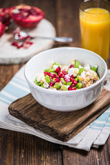 Wholefood salad, clean eating and diet