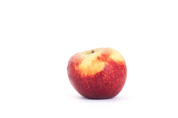 Red apple on white background