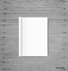 Blank catalog, magazines,book mock up on wood background. Vector