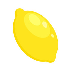 Lemon Isolated on White. Editable Element