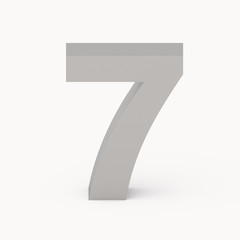 matte grey number 7