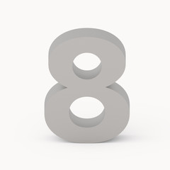 matte grey number 8