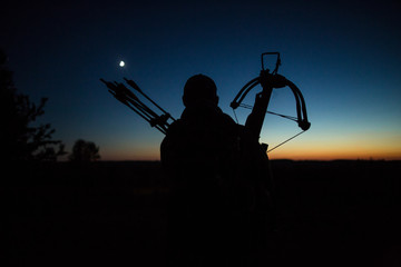 Hunter at sunset
