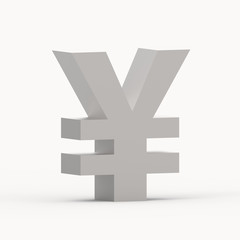 Obraz premium grey yen symbol