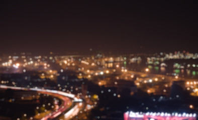 Fototapeta na wymiar Abstract Blur Night City Light Background. Cityscape background.