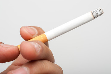 Cigarette in hand