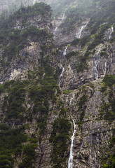 Fresh water falling on the mountains