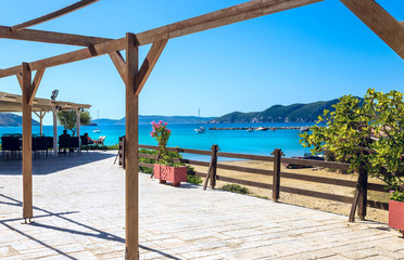 summer traditional Greek patio outdoors