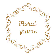 Vector floral vintage frame