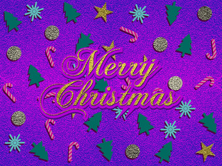 Fototapeta na wymiar Merry Christmas gold glittering lettering design. Vector illustration