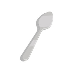 spoon kitchen silverware utensil over white background. vector illustration