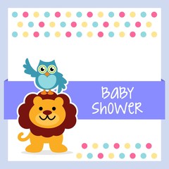 aby Shower design. animal icon. Blue illustration, vector grap