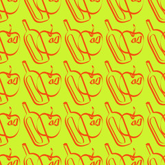 Seamless pattern with apple cider