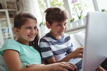 Children using laptop