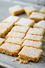 Homemade sugar cookies made from semolina with sugar