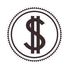 money coin icon.  economy and financial item. vector illustration