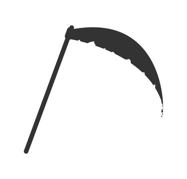 halloween scythe vector symbol icon design.