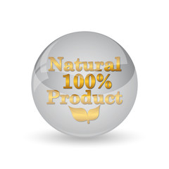 100 percent natural product icon