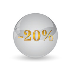 20 percent discount icon