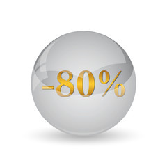 80 percent discount icon