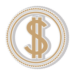 money coin icon.  economy and financial item. vector illustration