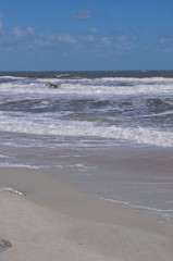 Waves on the beach and blue sky-2