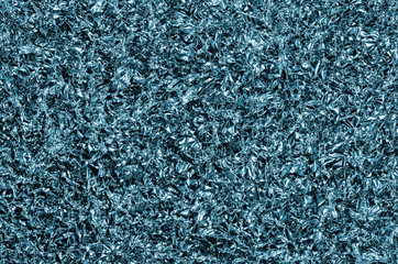 crumpled aluminum foil background, shiny metallic texture, abstract color 3D pattern. blue