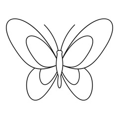 Beautiful butterfly icon. Outline illustration of beautiful butterfly vector icon for web