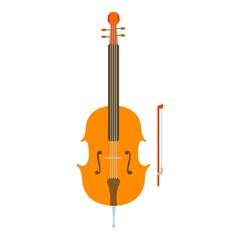 Naklejka premium Violin icon. Flat illustration of violin vector icon for web