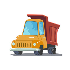 Cartoon Truck isolated on white background. Vector