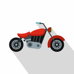 Motorcycle icon. Flat illustration of motorcycle vector icon for web design